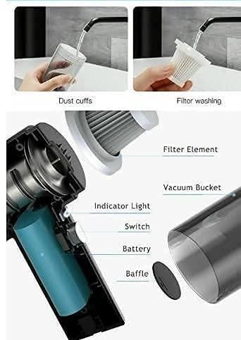 2 in 1 Vacuum Cleaner-Handheld Vacuum Car Cleaner Air Duster Wireless Rechargeable Home
