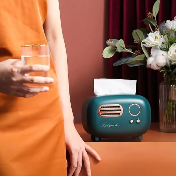 Vintage Radio Box Tissue Holder