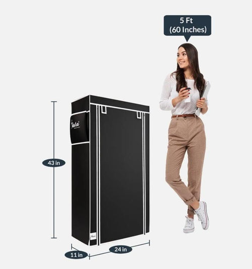 6 Rack Collapsible Wardrobe Cabinet and Shoe Rack