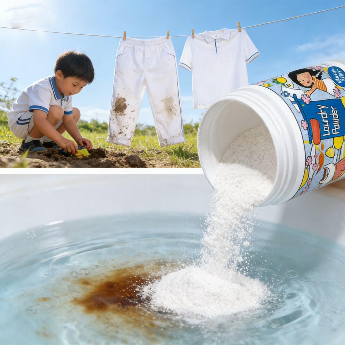 Laundry Powder Strong Stain Remover 400 gm Pack of 2