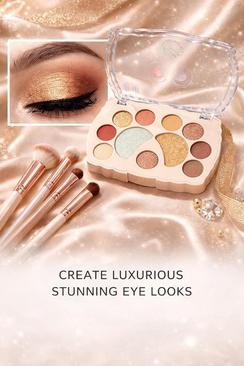 Eyeshadow Palette Shimmer & Glitter Shades �(Pack of 1)