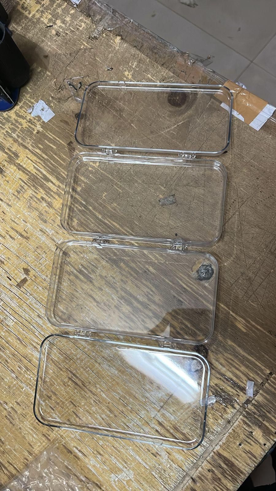3 Fold Transparent Nail Organizer Case